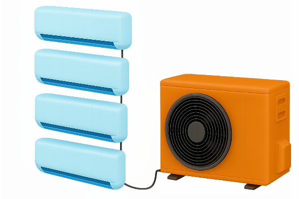 L – Sinclair Marvin Multi-split (4× 2,7 kW) + venkovní 8 kW